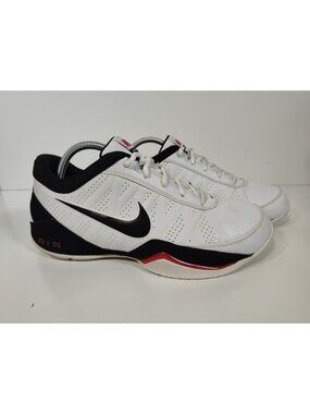 Nike Air Ring Leader Low Shoes Men's 8.5 White Black 488102-100